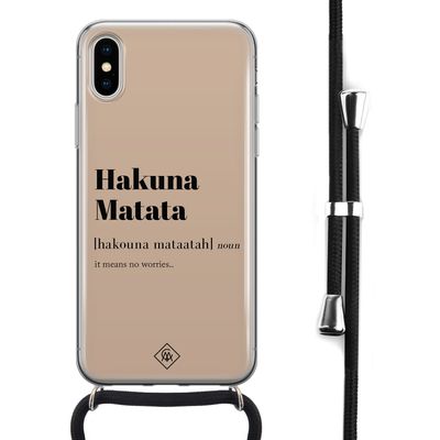 iPhone X/XS hoesje met koord - Hakuna matata