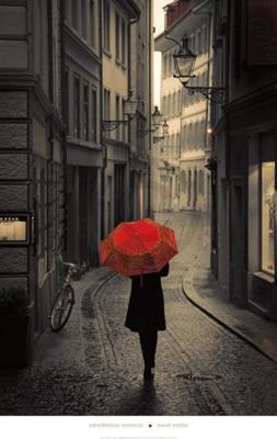 Kunstdruk Stefano Corso - Red Rain 61x96cm