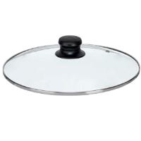 Universele pannendeksel voor pannen van 26,5 cm - glas - stoomgaatje - D26.5 x H6 cm