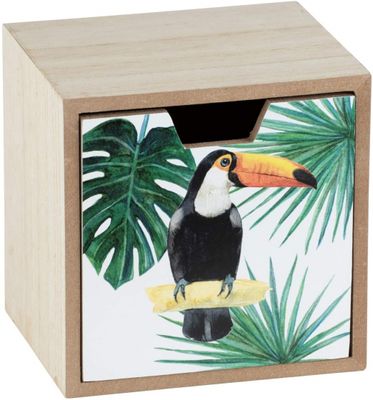 Wenko opbergbox met lade Tucan 12 x 12 cm Wenko opbergbox met lade Tucan 12 x 12 cm