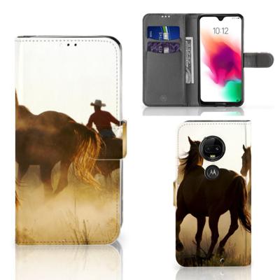 Motorola Moto G7 | G7 Plus | Telefoonhoesje | Met pasjeshouder | Design Cowboy