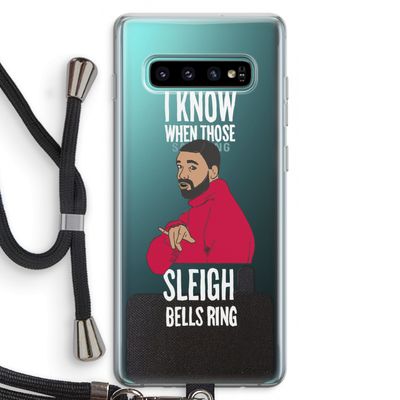 Sleigh Bells Ring: Samsung Galaxy S10 Plus Transparant Hoesje met koord