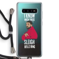 Sleigh Bells Ring: Samsung Galaxy S10 Plus Transparant Hoesje met koord
