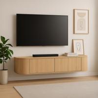 Livingfurn Hangend TV-meubel 'Novero' Eiken, 140cm, kleur Naturel
