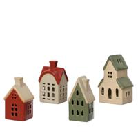 Kerst huis porselein 8,3x11x17,9cm