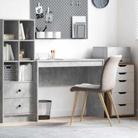 Bureau Betongrijs 100 x 40 x 76 cm Bewerkt hout