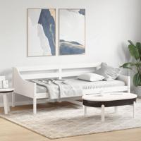 Slaapbank zonder matras 80x200 cm massief grenenhout wit