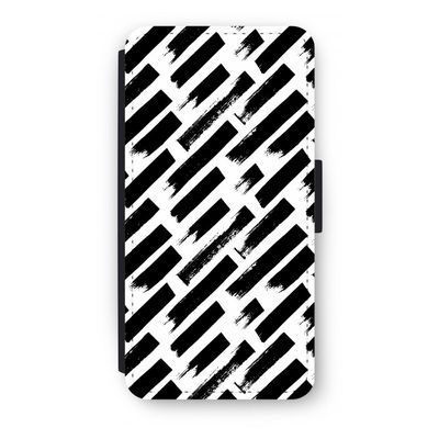 Zwarte vegen: iPhone 8 Plus Flip Hoesje