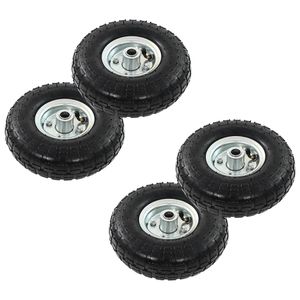 VidaXL Steekwagenwielen 4,10/3,50-4 (260x83) rubber 4 st
