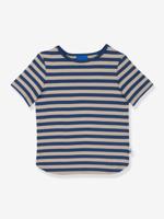 Gestreept T-shirt voor meisjes MAALARI FINKID, UV-bescherming jeansblauw