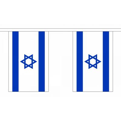 Luxe Israel vlaggenlijn - versiering - polyester - 900 cm - vlaggetjes - landen