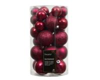 30 onbreekbare kerstballen mixkoker festive pink