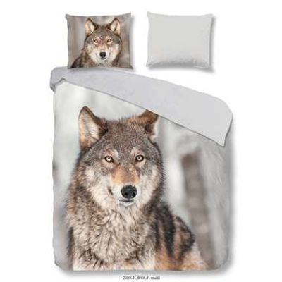Good Morning dekbedovertrek Wolf - multikleur - 140x200/220 cm