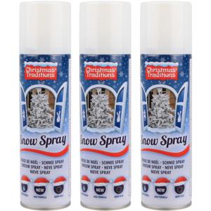 Sneeuwspray - 3x - spuitbus - 600 ml - spuitsneeuw - nepsneeuw - sneeuwversiering