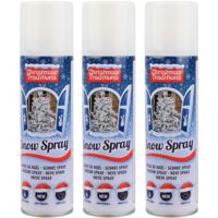 Sneeuwspray - 3x - spuitbus - 600 ml - spuitsneeuw - nepsneeuw - sneeuwversiering