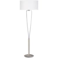LED Vloerlamp Aluminium - E27 Fitting - Rond Mat Nikkel Design