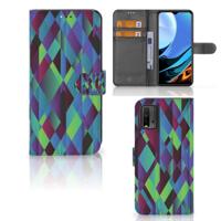 Xiaomi Redmi 9T | Poco M3 | Book Case | Abstract Green Blue