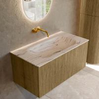 Badmeubel Mondiaz Kurve-Dlux | 90 cm | Meubelkleur Dusk | Wastafelkleur Nata | Solid surface | Wasbak midden spoelbak | Zonder kraangat(en) Badmeubel Mondiaz Kurve-Dlux | 90 cm | Meubelkleur Dusk | Wastafelkleur Nata | Solid surface | Wasbak midden spoelbak | Zonder kraangat(en)
