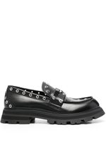 Alexander McQueen mocassins à détails d'œillets - Noir - thumbnail