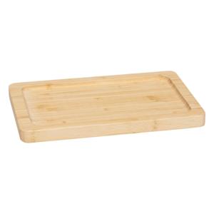 Serveerplankje voor hapjes/fingerfood  - 22 x 14 cm - bamboe hout - borrelplank - tapasplank