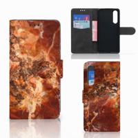 Huawei P30 | Bookcase | Marmer Bruin | Portemonnee hoesje