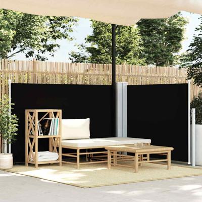 VidaXL Windscherm uittrekbaar 120x1000 cm zwart