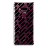 Zwarte vegen: HTC U12+ Transparant Hoesje