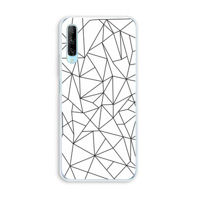Geometrische lijnen zwart: Huawei P Smart Pro Transparant Hoesje