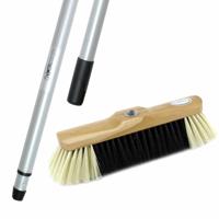 Sorex binnen bezemkop - met zachte synthetische haren - Breedte 34 cm - metalen telescoopsteel