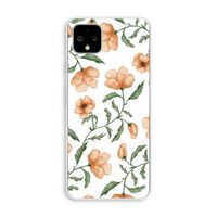 Peachy flowers: Pixel 4 XL Transparant Hoesje