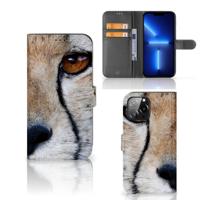 iPhone 13 Pro Max | Telefoonhoesje | Met pasjeshouder | Cheetah