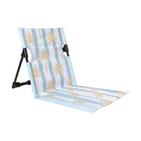 Strand ligbed palmboom - blauw - 41x39x39 cm