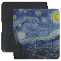 Lunso Kobo Forma hoes (8 inch) - Vegan Saffiano Leren sleepcover - Van Gogh Sterrennacht