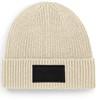 Beechfield CB442R Fashion Patch Beanie - Oatmeal/Black - One Size