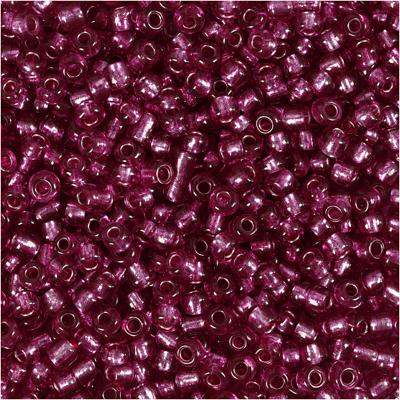 Creativ Company Rocailles, d 3 mm, afm 8/0 , gatgrootte 0,6-1,0 mm, metallic paars, 25 gr/ 1 doos Creativ Company Rocailles, d 3 mm, afm 8/0 , gatgrootte 0,6-1,0 mm, metallic paars, 25 gr/ 1 doos