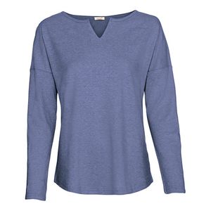 Shirt van hennep en bio-katoen, duifblauw Maat: 50