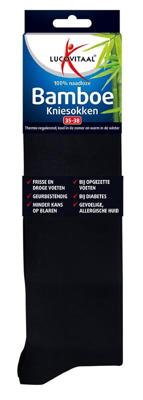 Lucovitaal Bamboe kniesok zwart maat 35-38 Lucovitaal Bamboe kniesok zwart maat 35-38