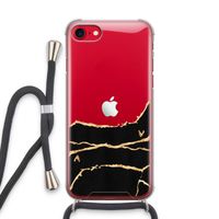 Gouden marmer: iPhone SE 2020 Transparant Hoesje met koord Gouden marmer: iPhone SE 2020 Transparant Hoesje met koord