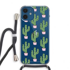 Cactus Lover: iPhone 12 mini Transparant Hoesje met koord