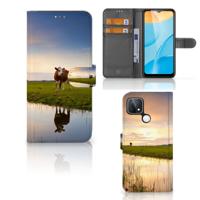 OPPO A15 | Telefoonhoesje | Met pasjeshouder | Koe
