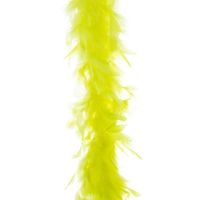Carnaval verkleed veren Boa kleur fluor geel 2 meter   -