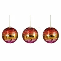 Kerstbal Foam Discobal Ø8cm Colour 3st