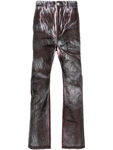 KANGHYUK pantalon sarouel à imprimé abstrait - Noir