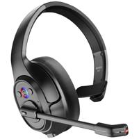 EKSA H1 On Ear headset Computer Bluetooth Mono Zwart Ruisonderdrukking (microfoon), Noise Cancelling Volumeregeling