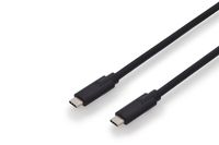 ASSMANN Electronic 1m, 2xUSB-C USB-kabel USB 3.2 Gen 2 (3.1 Gen 2) USB C Zwart