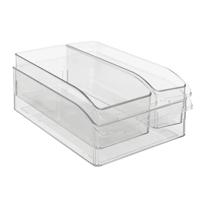 Koelkast/keuken organizer set - transparant - kunststof - L30 x H9