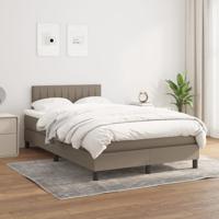 Boxspring met matras stof taupe 120x200 cm