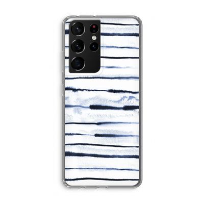 Ink Stripes: Samsung Galaxy S21 Ultra Transparant Hoesje