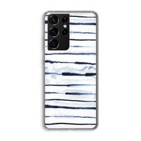 Ink Stripes: Samsung Galaxy S21 Ultra Transparant Hoesje