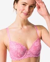 HEMA Voorgevormde kanten bh met beugel roze (roze)